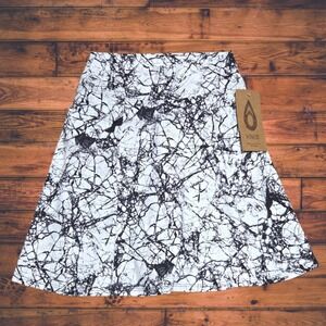 Dona Jo Skort Womens Size 1 Small White Black Geometric Tennis Pickleball NEW